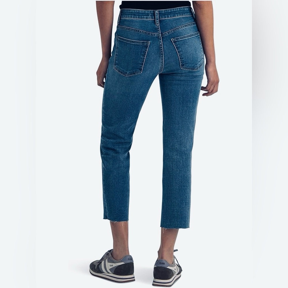 Kut From The Kloth Women's Mid Rise Katy Boyfriend Raw Hem Denim Jeans